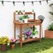 Wooden Outdoor Garden Table with Shelves and Drawer for Potting and Cleaning